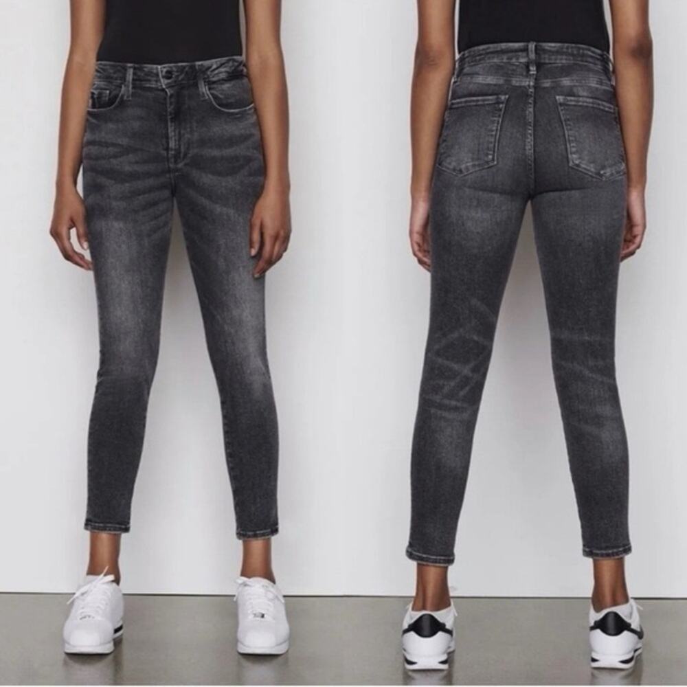 Frame Le One Hughes Skinny Ankle Crop Jeans Grey Wash Denim Size 1